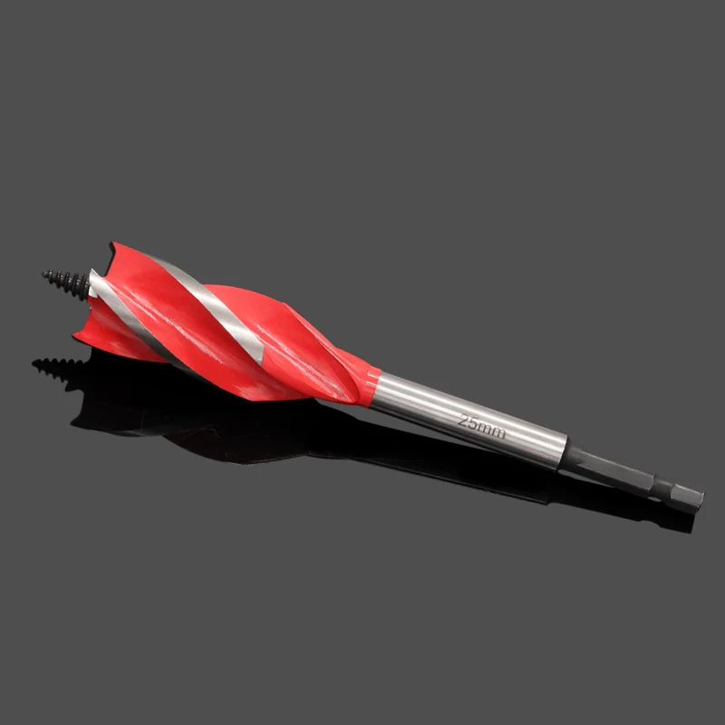 1PCS 10-40mm Wood Twist Bit Auger Drill Bit Hex Shank Hole Opener Cutter Four-Slot Blade Drilling Cut For Woodworking