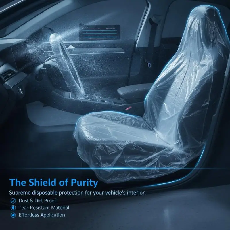 Disposable Car Seat Covers 5Pcs Waterproof Anti-Dust Anti-Fouling Universal Protective Covers for Gym Post-Workout Car Use