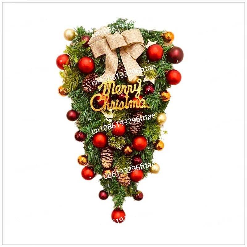 

Christmas Decorations, Christmas Wreaths, Christmas Upside Down Tree Doors, Creative Window Scenes