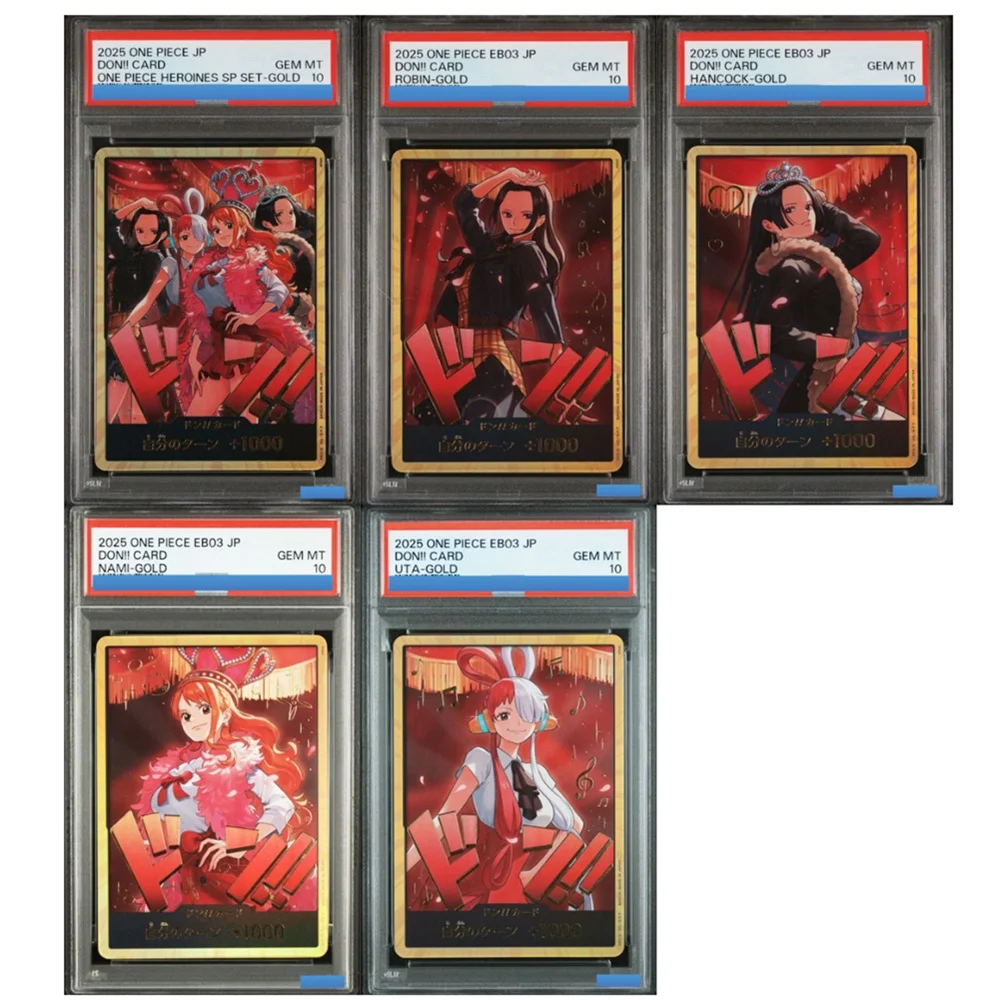 

DIY JAPANESE EB03 ONE PIECE HEROINES EDITION- DON!! CARD HANCOCK NAMI UTA GOLD Authentication Grading 10 Collection Game Card