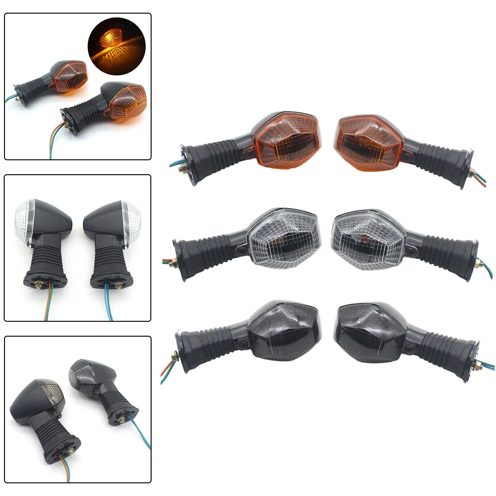 2x LED Side Turn Signal Light Stale Performance Motorcycle Turn Signal Lights for DL 650 V-strom Convenient Installation