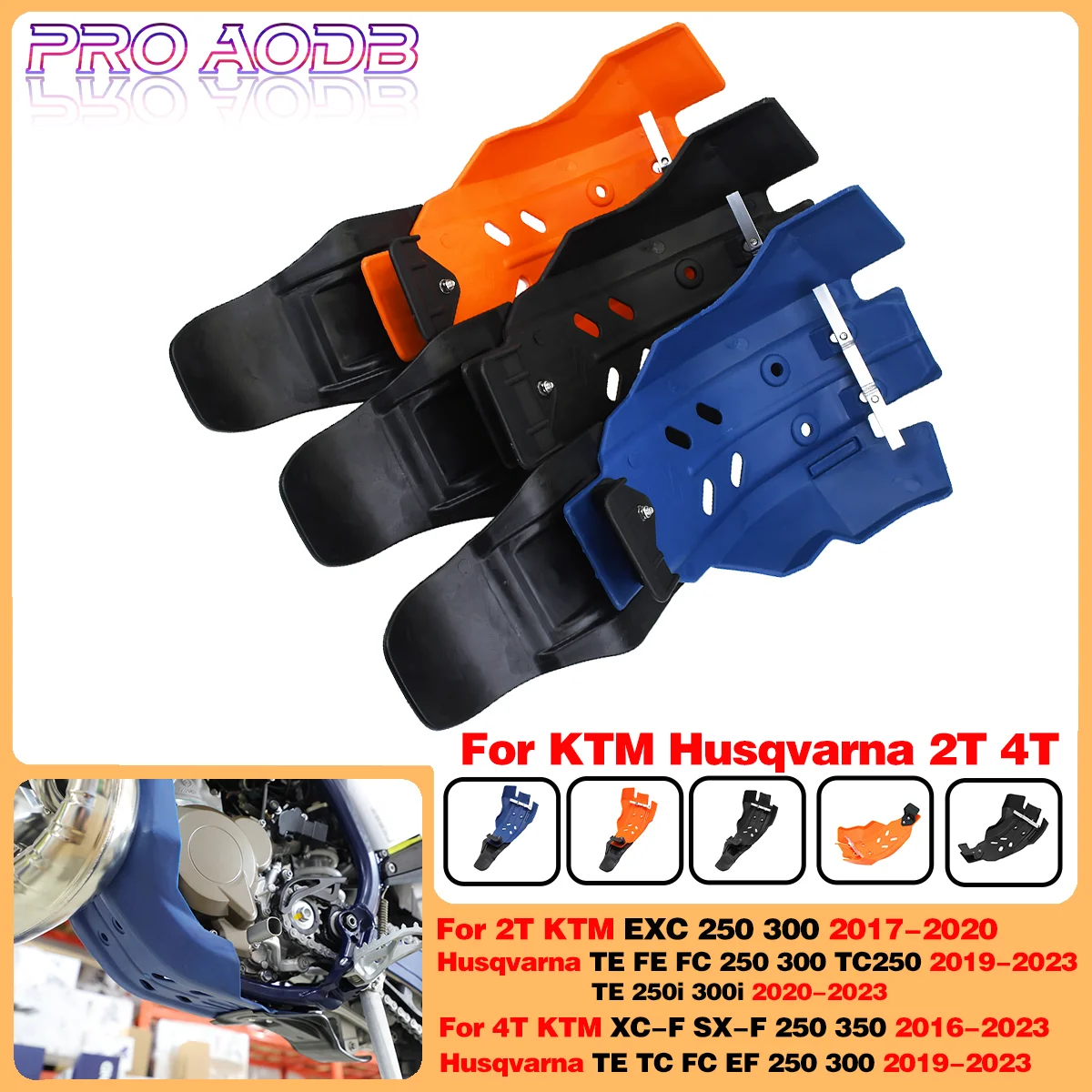 Motocross Engine Frame Protector Cover Guard Skid Plate For Husqvarna TE TE FE FC TC 250 300 TE 250I 300I 23 Endurance Dirt bike