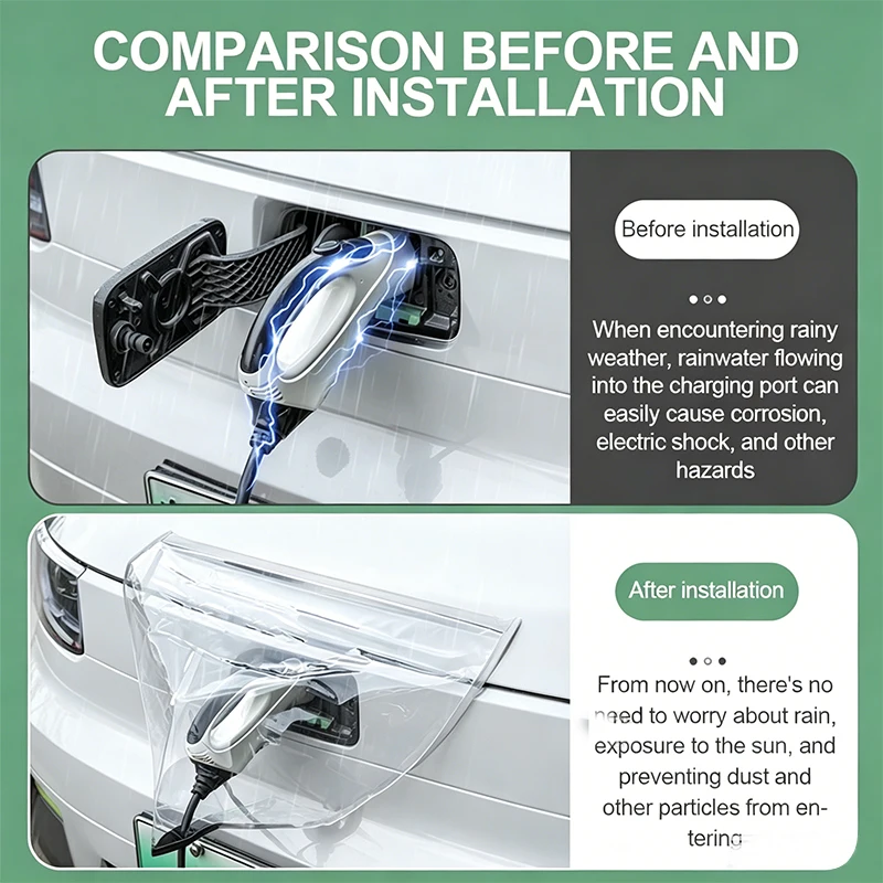 For Universal New Energy Car Charging Port Rain Dust Waterproof Protective Charger Gun Cover Outdoor Accessories - view 4