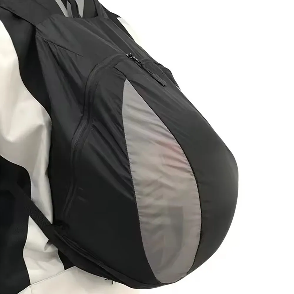 Motorcycle riding helmet backpack, outdoor cycling and mountaineering helmet storage bag, hiking backpack folding storage design image 4