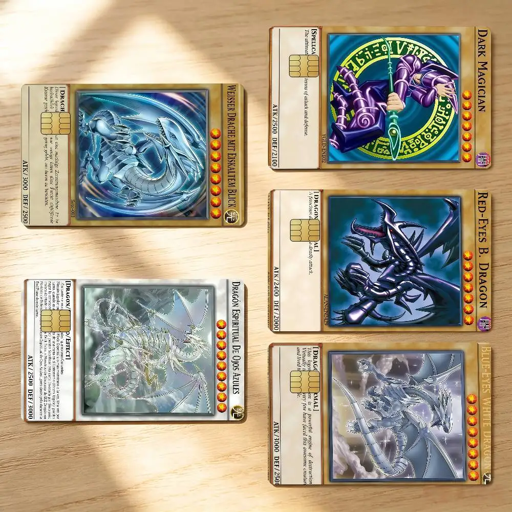Anime Yu-Gi-Oh Laser Card Stickers For ID Cards Transit With Daily Commute School Library Door Bank