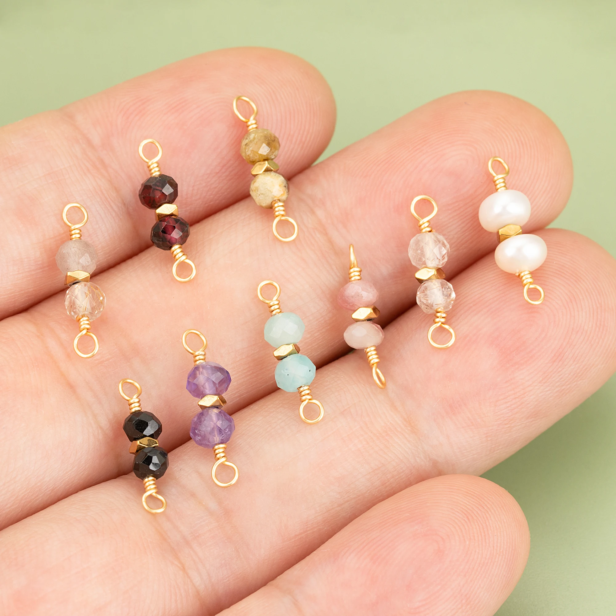 YEGUI MF35,natural stones,jewelry accessories,18k gold plated,copper,hand made,charms,diy pendants,jewelry making,10pcs/lot