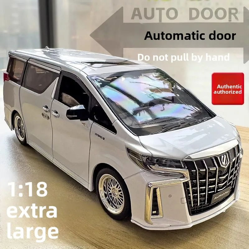 

1:18 Alphard MPV Alloy Car Model Diecast Metal Vehicles Car Model Sound and Light Simulation Collection Children Toy Gift