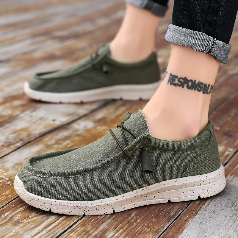 Sapatos casuais masculinos respiráveis de verão 2023, modernos, com bico redondo, parte superior em couro sintético, fors...