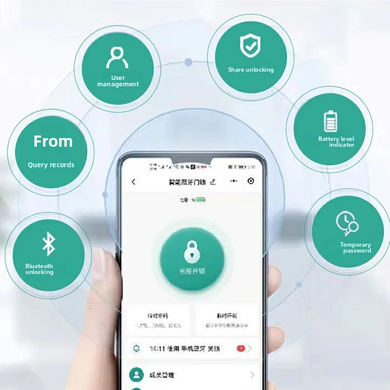 Smart Fingerprint U‑Lock Motorcycle Lock Dynamic Password Waterproof Electronic Lock for Garage Car Security Anti‑Theft Lock