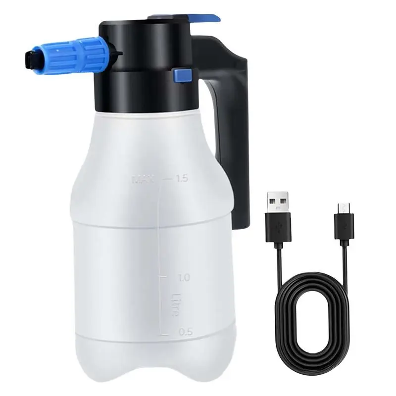 

Electric High Pressure Washer 1.5L Car Wash Pressurized Foam Sprayer Large Capacity Electric Spray Bottle Car Accessory