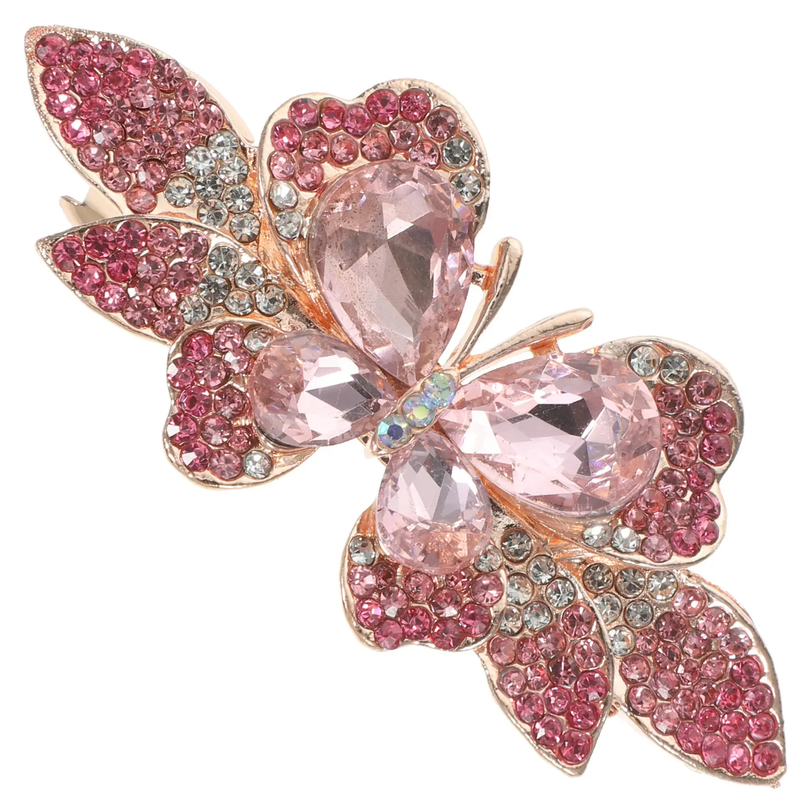 

Rhinestone Butterfly Hairpin Women Sparkly Accessory Wedding Prom Barrettes Elegant Traditional Beauty Styling