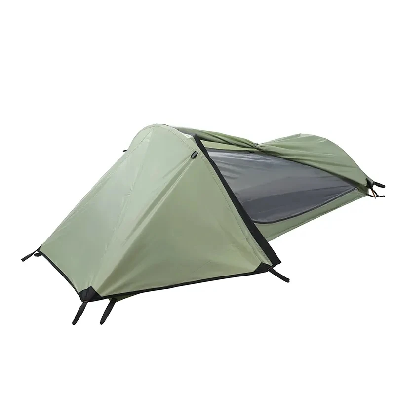 

Customized Colors Logo Sleeping Tents Rainproof Ultralight Camping Sleeping Tunnel Tent Aluminum Pole Sleep Tent