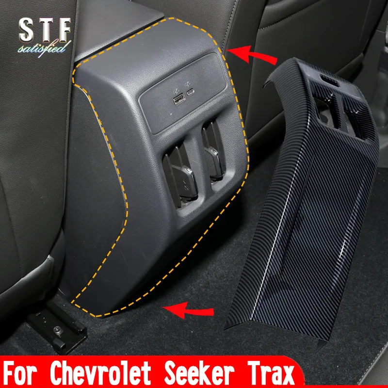 For Chevrolet Seeker Trax 2023 2024 Car Accessories Interior Rear Air-Condition Vent Outlet Cover Trim Molding Decoration