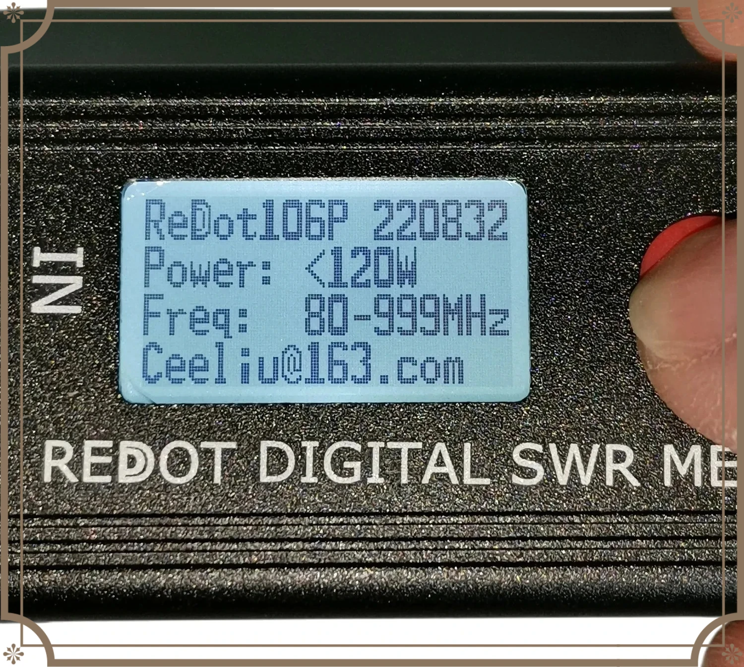 Digital Power Meter SWR Meter 120W FMB VHF UHF80-999MHz Standing-wave Ratio 1.00-99.9 Support DMR Walkie Talkie
