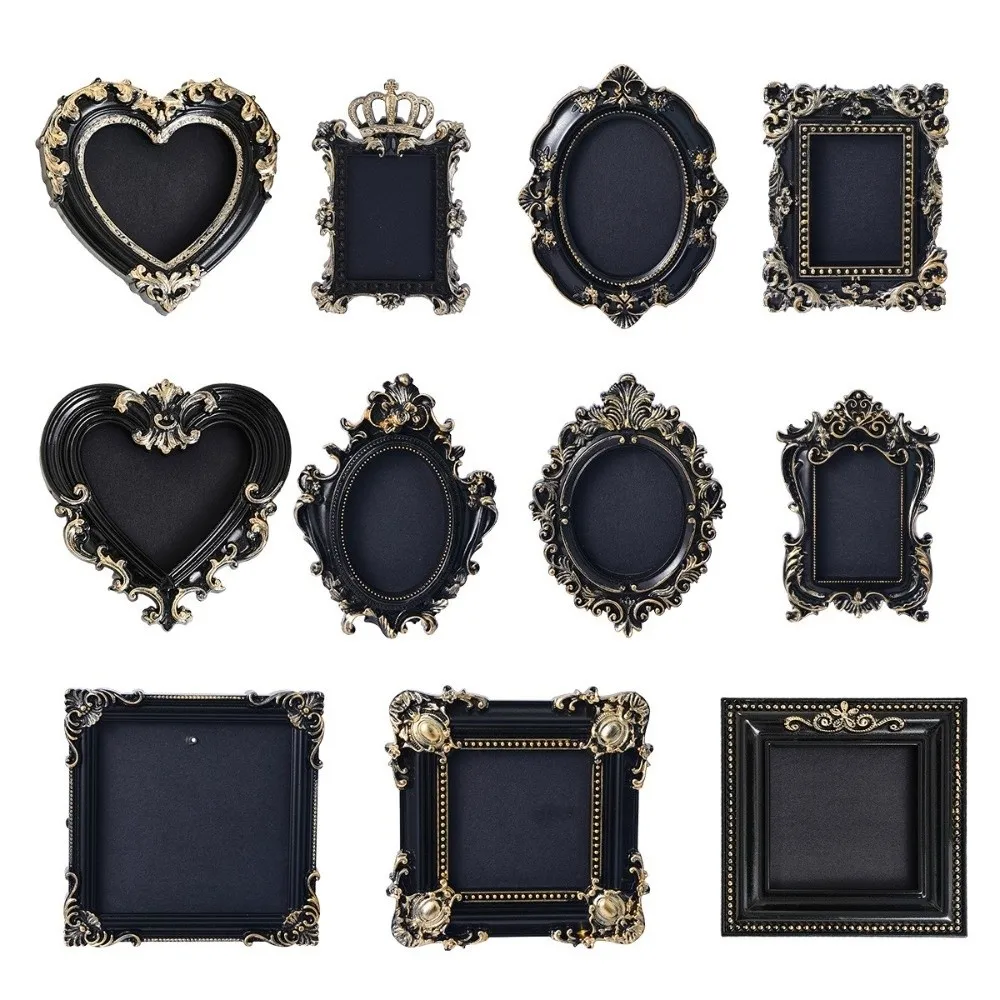 Hanging Mini Photo Frames Resin Photographic Props Vintage Picture Frame Wall Space DIY Glass-Free Decorative Frames Home Decor