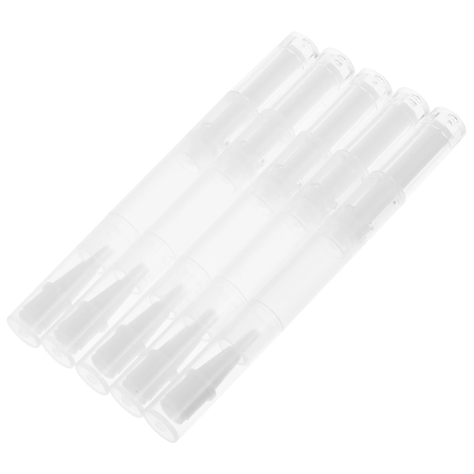 

5Pcs Transparent Empty Nail Oil Pen Container Refillable Tube Applicator for Eyelash Growth Liquid Lip Gloss Manicure