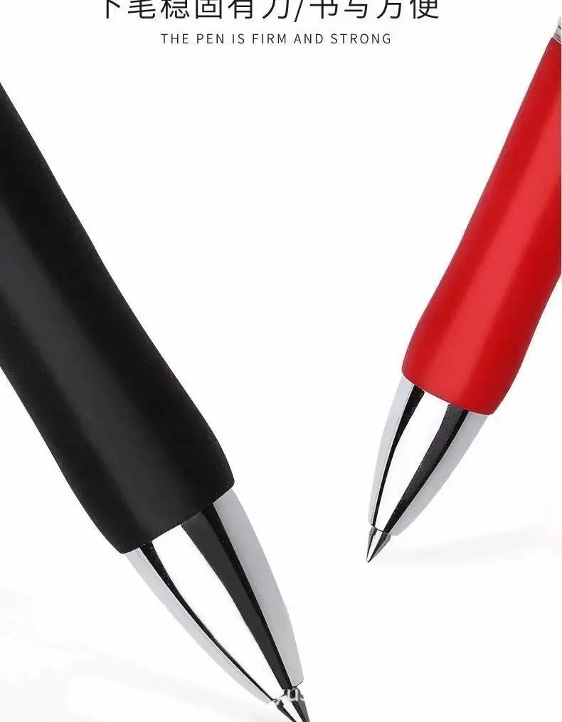 K35 Druckknopf-Gelstift Kugelschreiber Rot Schwarz Blau Bullet Signature Pen Büro Studenten Kohlenstoff-Sprungstift – Detail 7