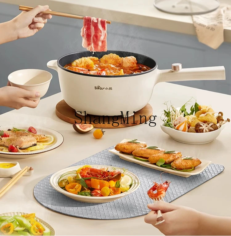 ZYY teglia elettrica multifunzionale integrata per uso domestico, padella antiaderente, macchina da cucina