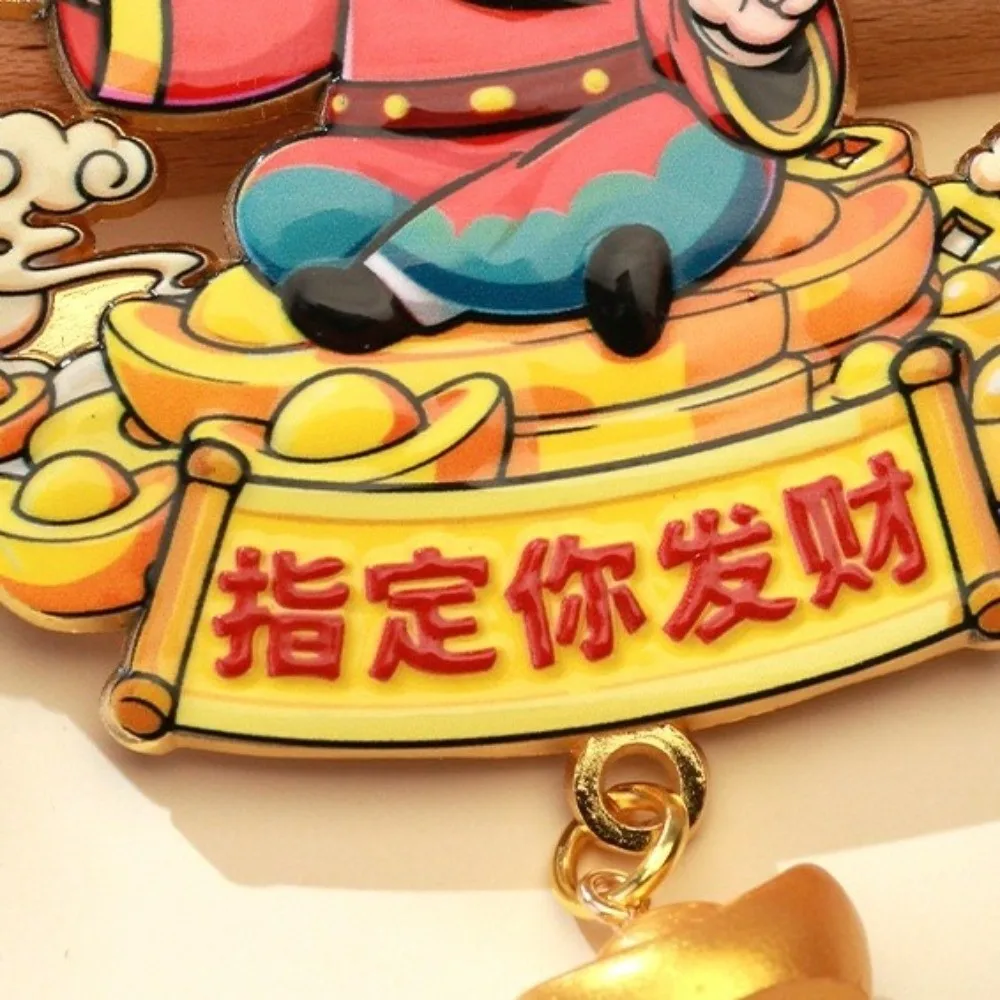 

Cartoon New Year Magnetic Sticker Blessing Festive 3D Refrigerator Magnets Traditional Cute God of Wealth Sticker