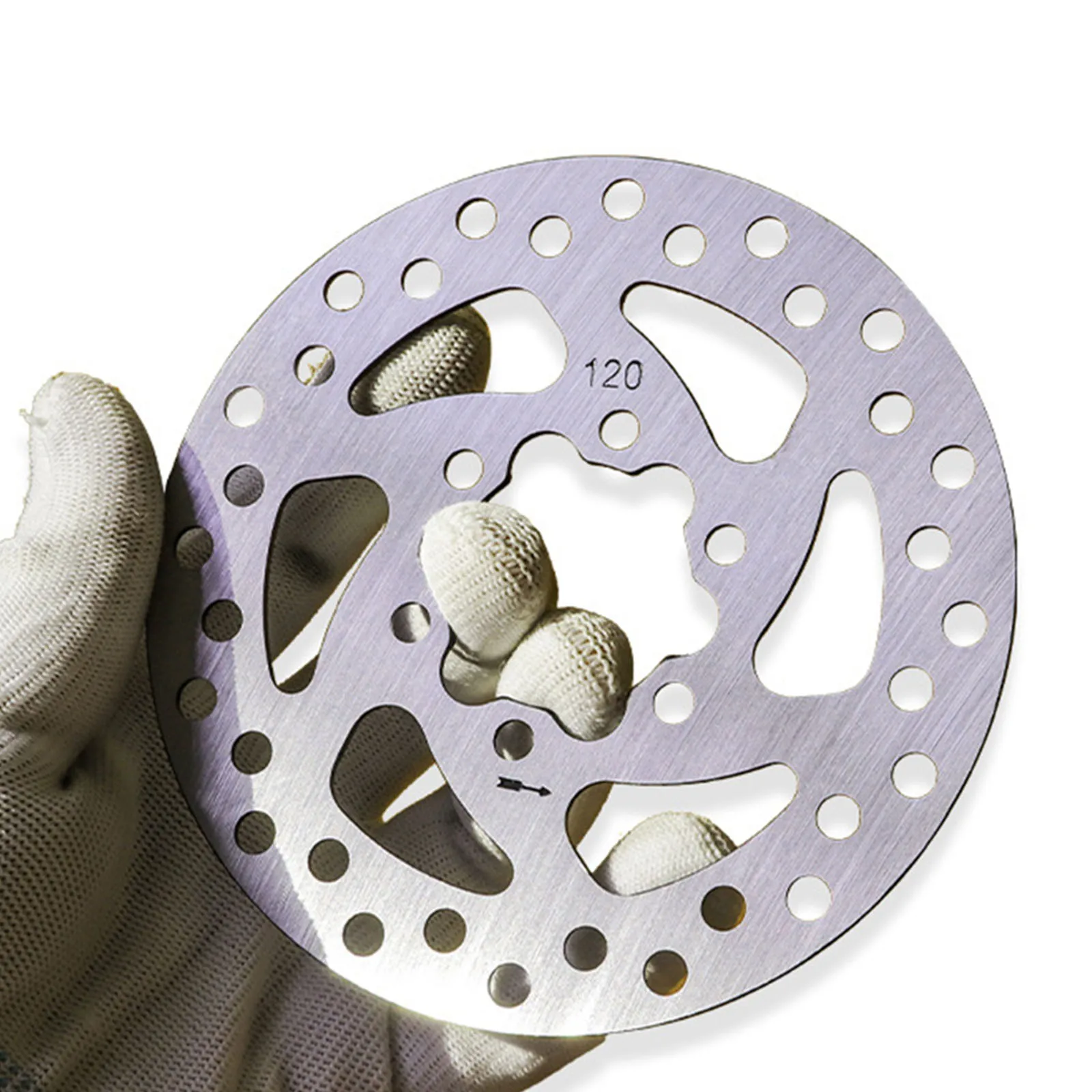 

1pc 120Mm Stainless Steel Hollow Design Durable 6-Hole For Small Vehicles Rotor Brake Disc 120Mm Brake Disc Rotor Bolts