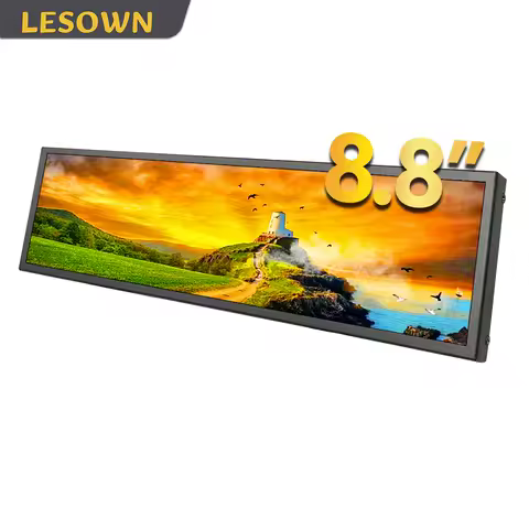 LESOWN Stretched Bar Monitor 8.8 Inch Raspberry Pi Screen 480x1920 IPS Bar Display AIDA64 Sensor Panel for PC Monitor Extension