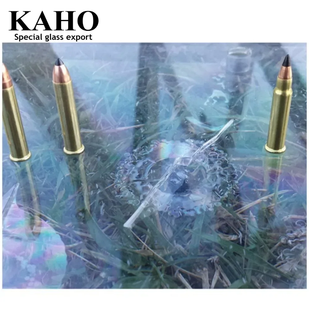 Clear Curved Showcas Ballistic Armored Resistant Shield Sound Bullet Proof Glass view 4
