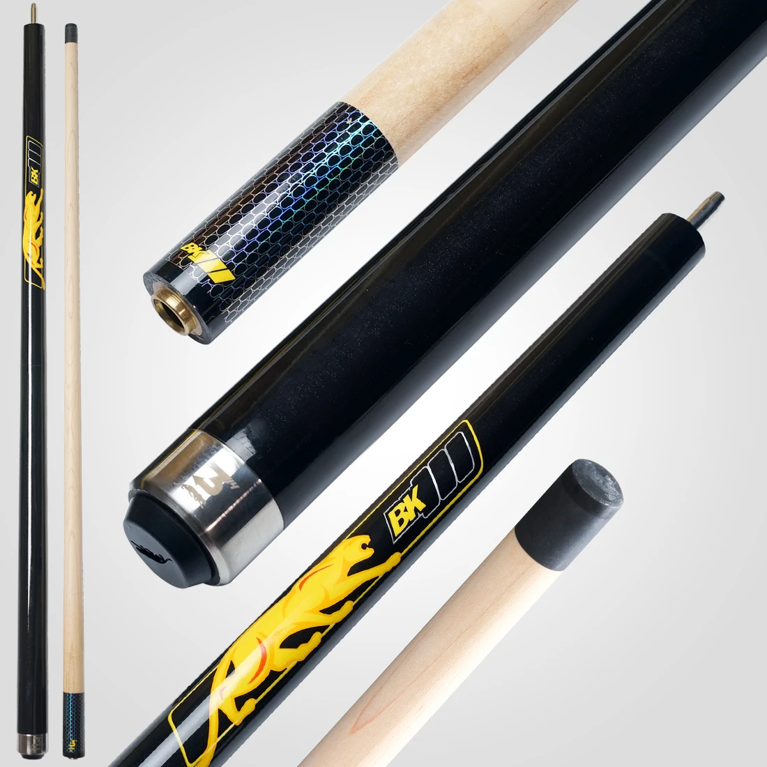 PREOAIDR 3142 Punch&Jump Cue Stick Billiard Break Cue Jump Cue Stick Wrapless Carbon Maple Technology Shaft Break Pool Cue