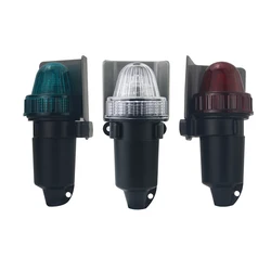 Boat Ship LED Battery Powered Navigation Shallow Port Starboard&Stern Light Set Floating&Waterproof 3-Piece Set AA Battery