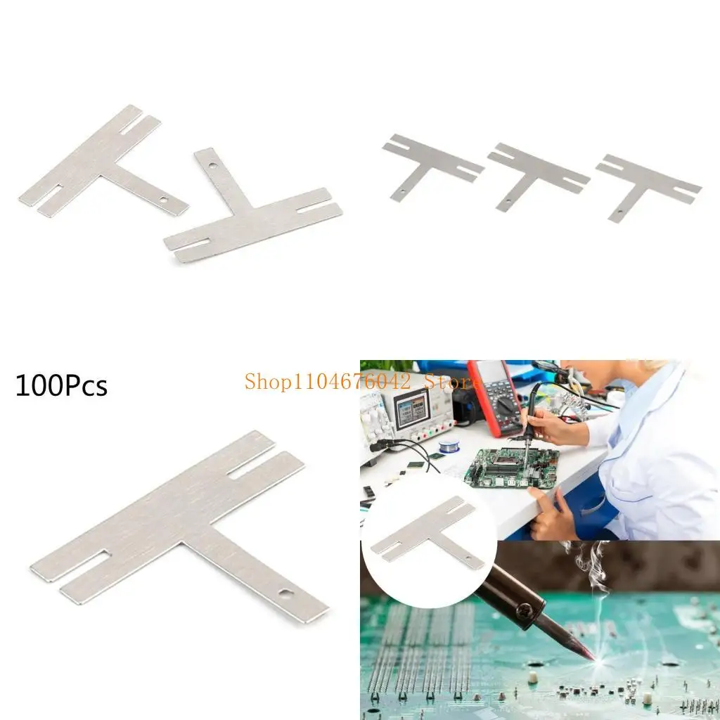 

5asd 100 Pcs for T Type Nickel Sheets Nickel Plated Steel Strip Strap Sheets Battery