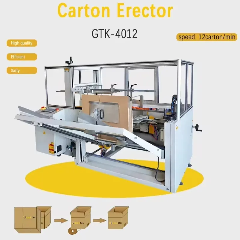 Automatic High Speed Erector Tape Bottom Sealer Box Carton Erecting Machine