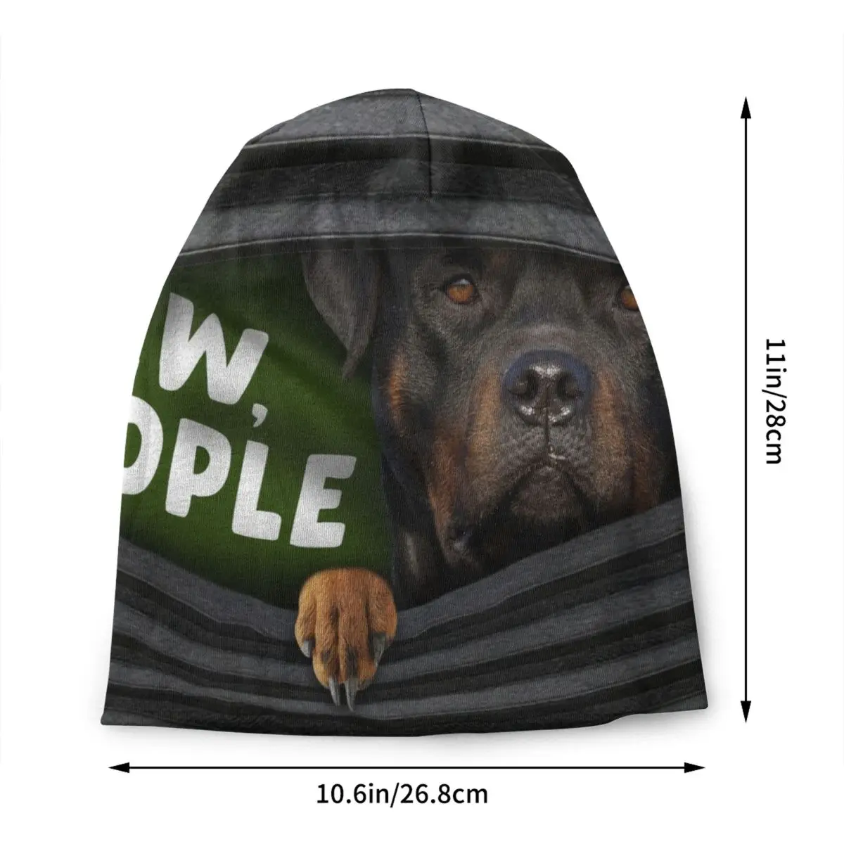 Rottweiler Ew People Skullies Beanies Caps Streetwear Winter Warm Knitting Hats Unisex Metzgerhund Rott Rottie Dog Bonnet Hats