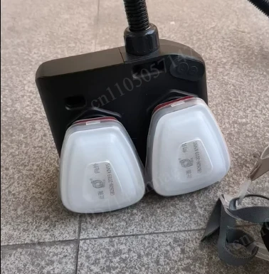 Portable Electric Air Supply Device Battery 6200 Half Face Respirator Dust Gas Mask For Spraying Painting Polishing Work Safety