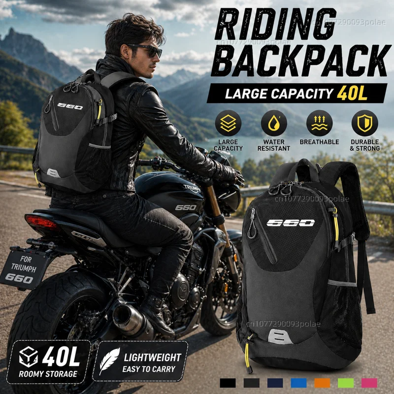 For Triumph Trident 660 Sport Tiger 660 Trident660 Large Capacity WaterRacing travel Men waterproof Backpack Bag Motorcycle Gift