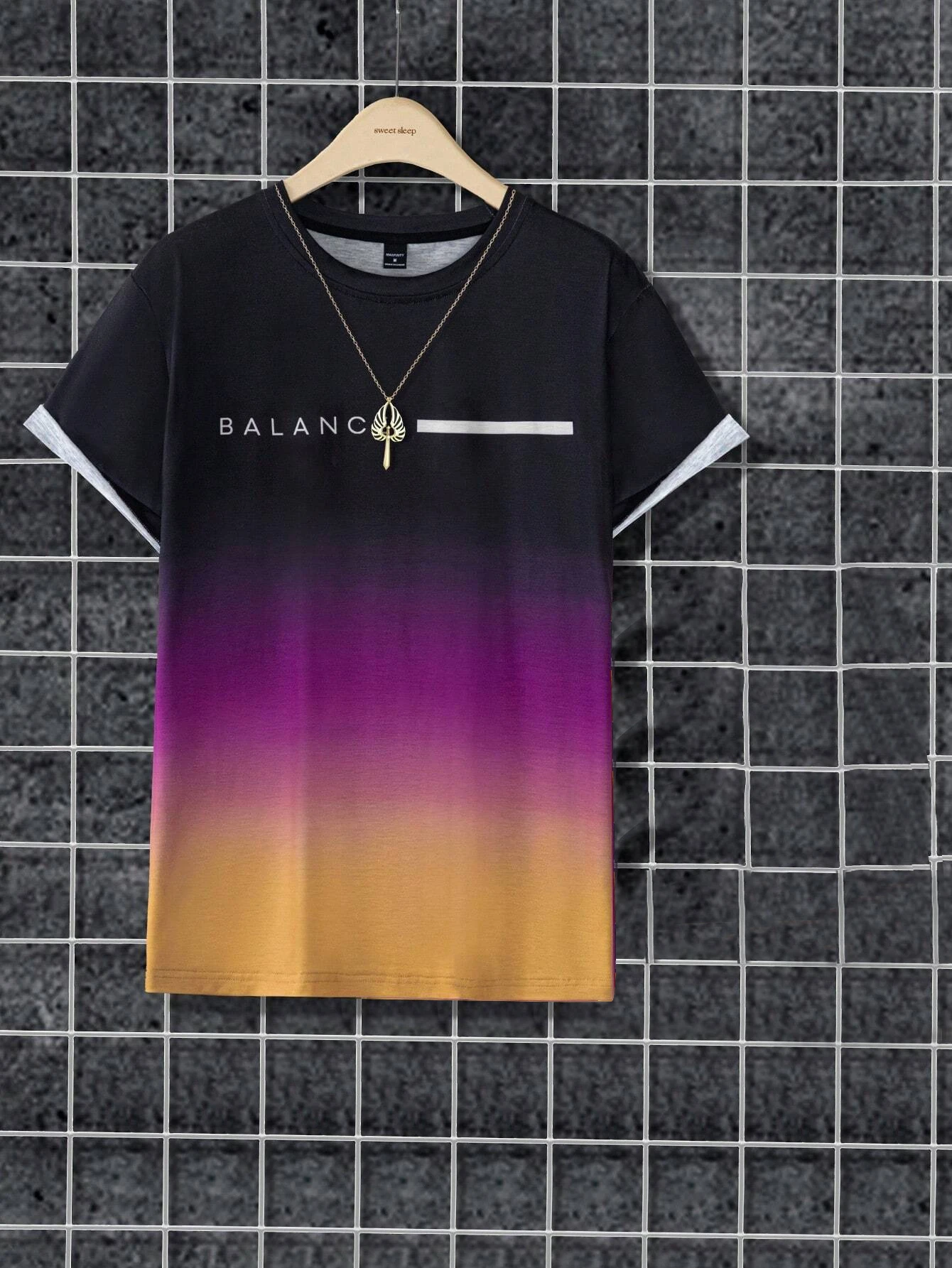 

Футболка мужская с градиентным графическим принтом, модная рубашка с коротким рукавом, Топ в стиле Харадзюку, Повседневная футболка с круглым вырезом, лето