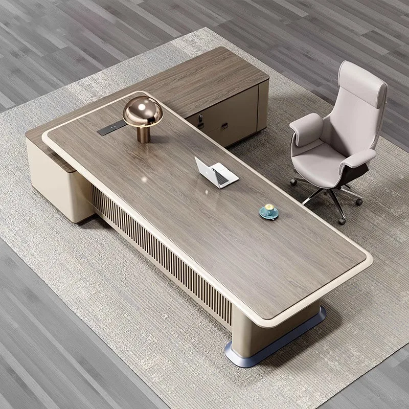 Office furniture boss table simple modern class president light luxury fashion manager office desk and chair combination