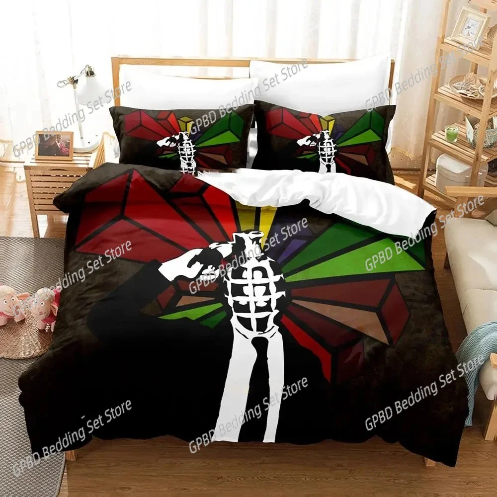 Personality Technology Anonymous Bedding Set Boys Girls Twin Queen Size Duvet Cover Pillowcase Bed Kids Adult Home Textileextile