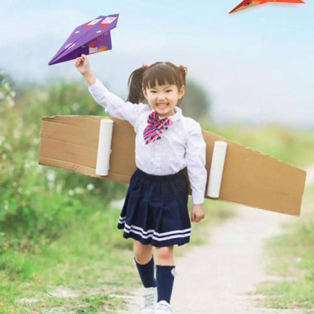 종이 수제 색종이 세트 몬테소리 미술 학습 비행기 종이접기 세트 접이식 3D 다용도 종이 항공기