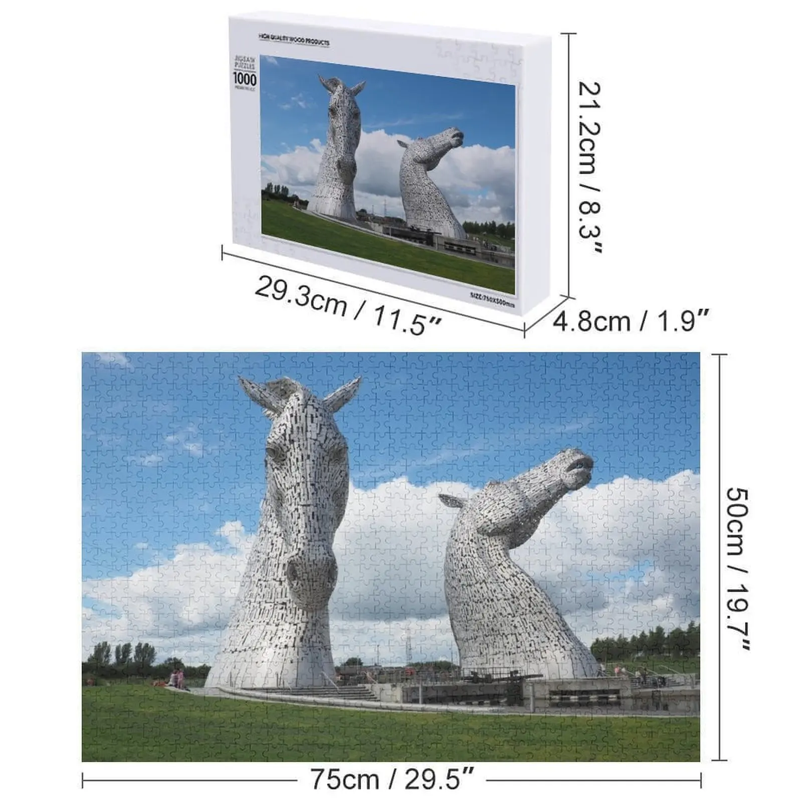 The Kelpies Quebra-cabeça Nome Brinquedo de madeira Nome personalizado Composição de madeira para crianças Quebra-cabeça