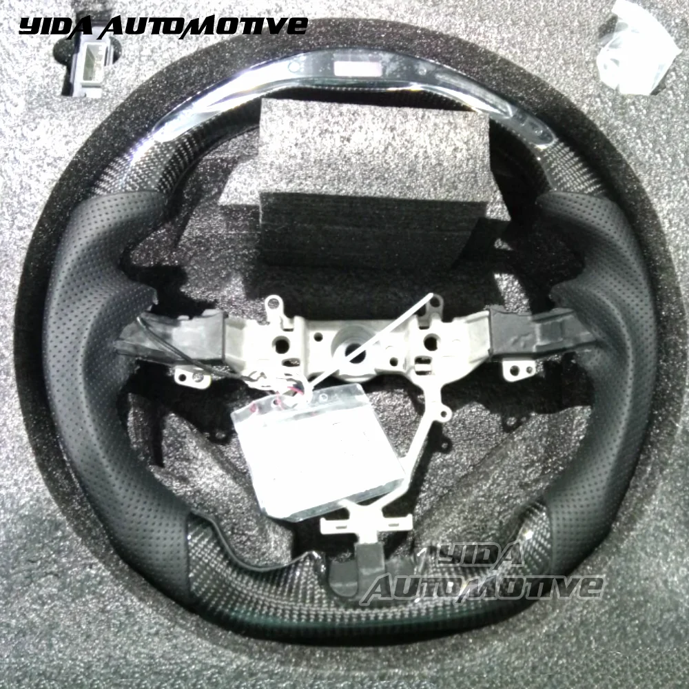 

Custom Car Steering Wheel fit for Suzuki Jimny 2019 to 2023 LED RPM Real Carbon Fiber Steering Wheel