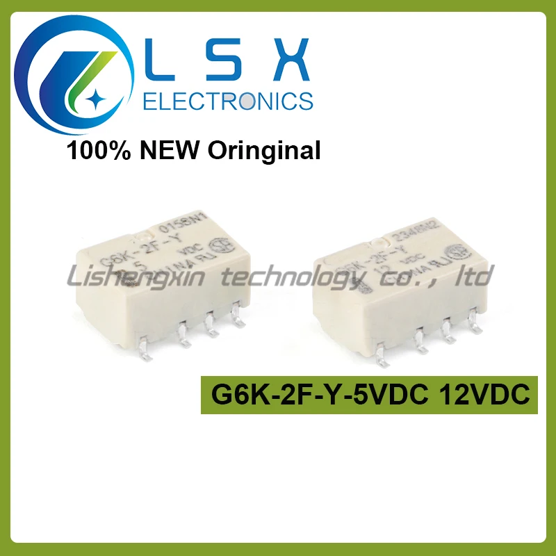 10PCS/Lot Original genuine G6K-2F-Y-5VDC 12VDC two open, two closed 1A 8 pin SMD signal relay