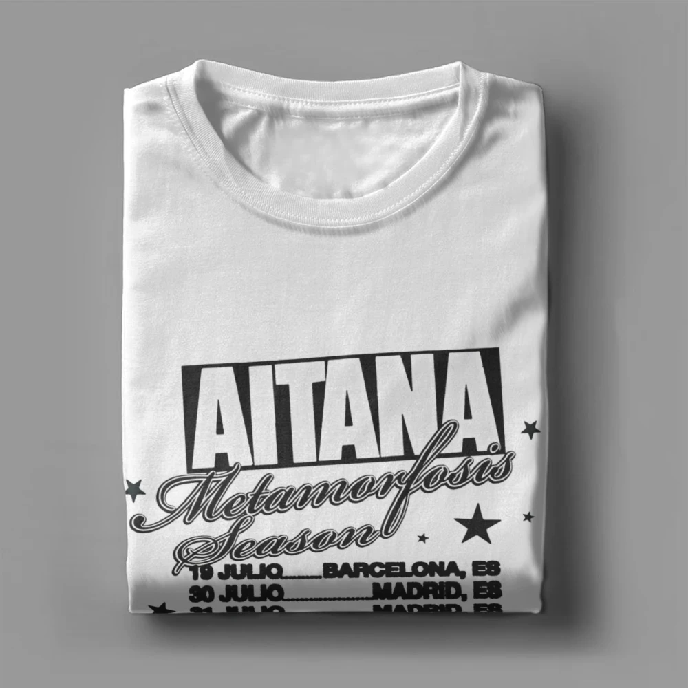 فراشة Aitana القطن تي شيرت للكبار الصيف الشارع نمط الرجال النساء تي شيرت س الرقبة الهيب هوب تيز المتضخم بالجملة القمم #4