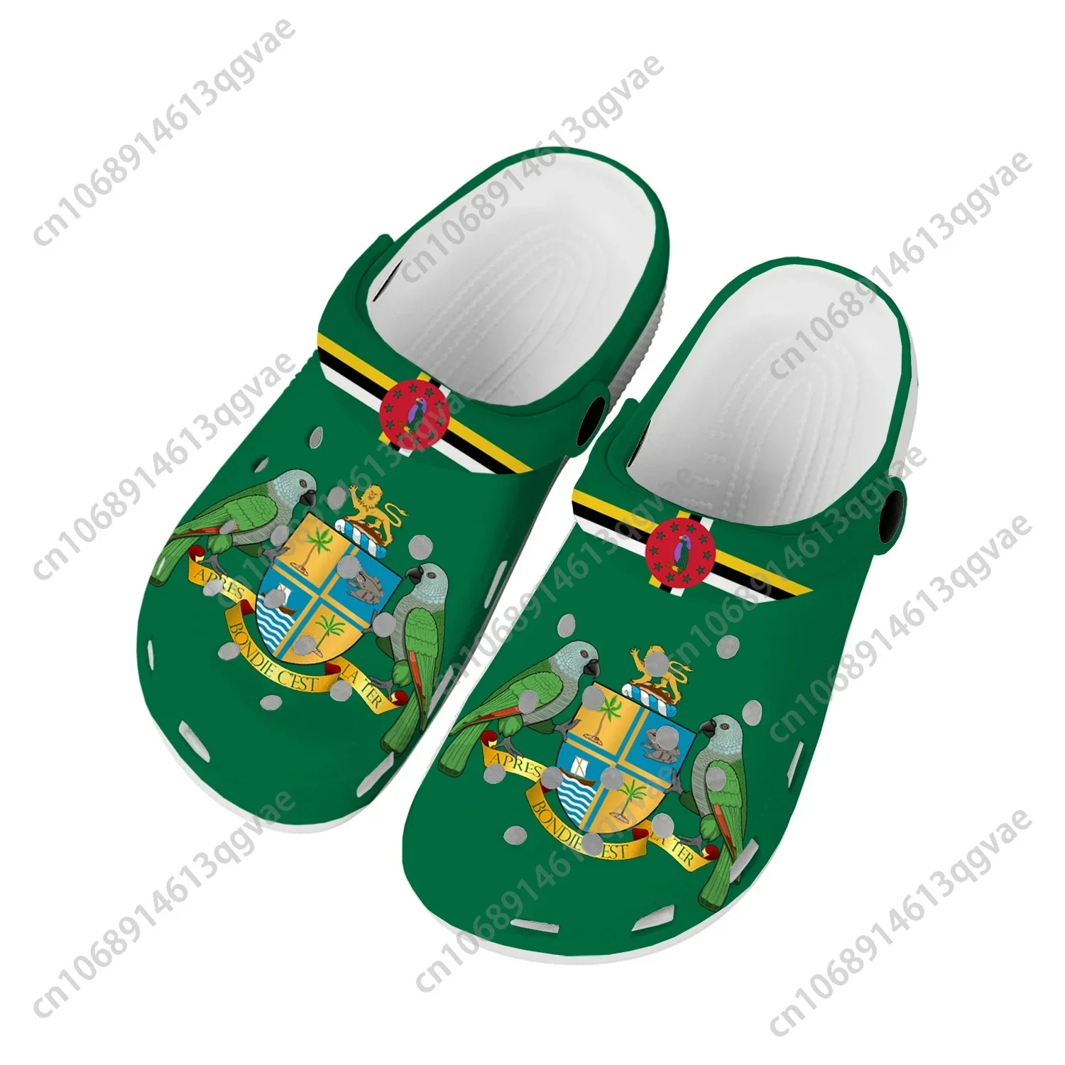 Commonwealth of Dominica Flag Home Clogs Custom Water Shoes Mens Womens Teenager Shoe Garden Clog Breathable Beach Hole Slippers