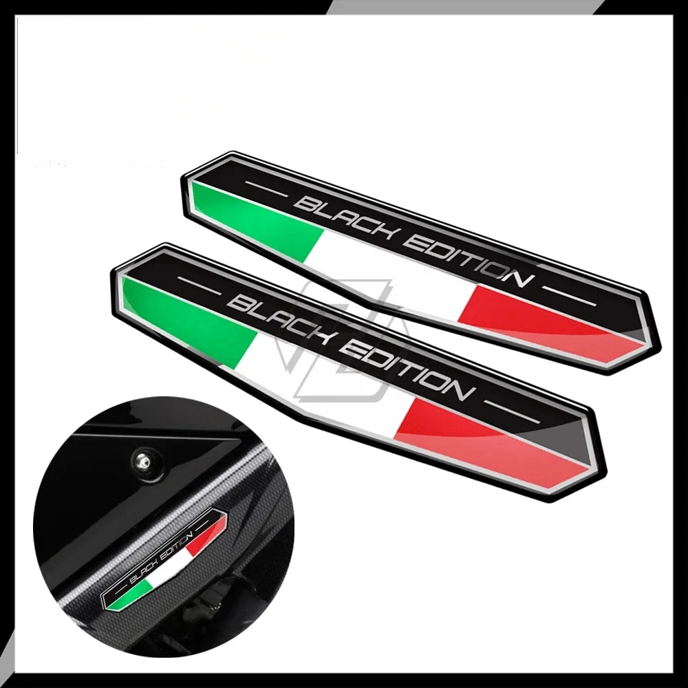 

3D Motorbike Italy Flag Sticker Italia Black Edition Decals Car Styling Motorcycle Italia Stickers