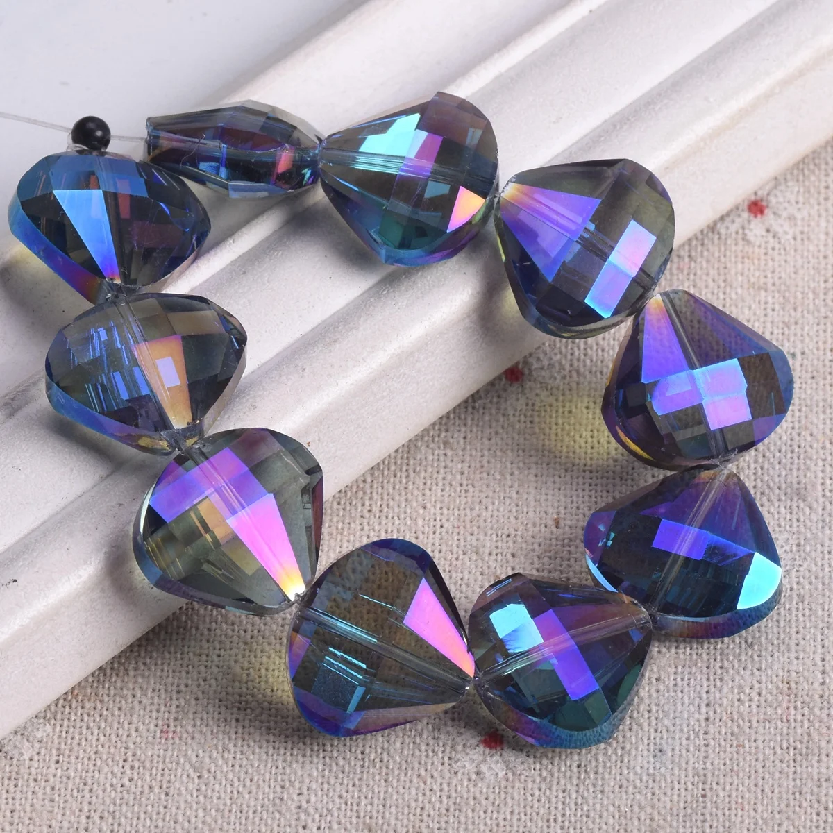 5pcs Scallop Shape 20x18mm Faceted Crystal Glass Loose Beads For Jewelry Making DIY Crafts Findings Beading Supplies