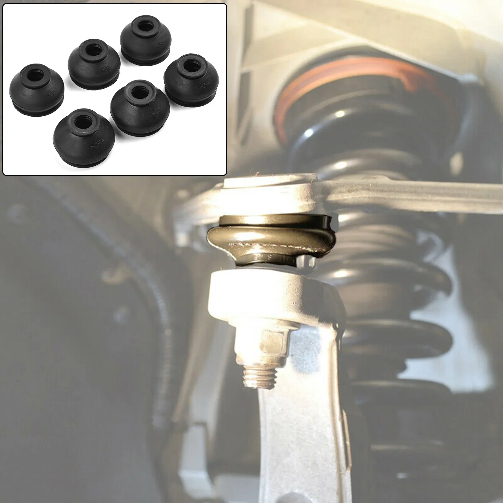 Car Dust Boot Covers Cap Accessories Ball Joint Tie Rod End 6 Pcs/set Decor Gaiters Parts Rubber Hight Quality image 2