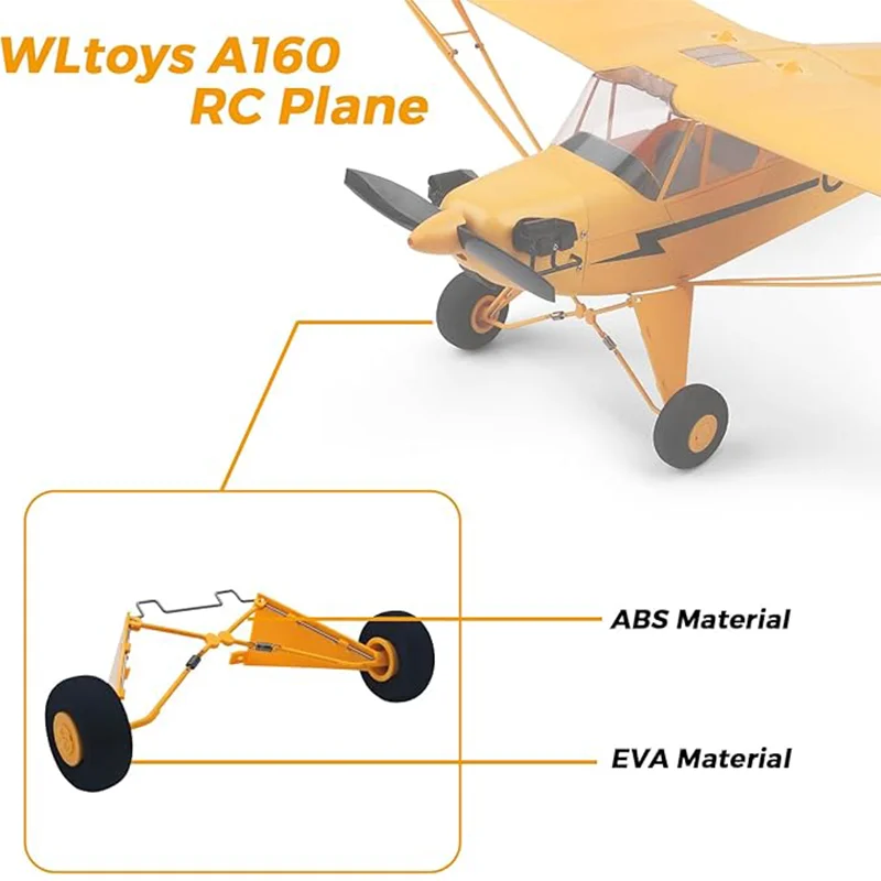 WLtoys train d'atterrissage avant pour avion WLtoys XK A160 J3 RC, pièces de rechange pour grands avions WLtoys, accessoires de roue de planeur