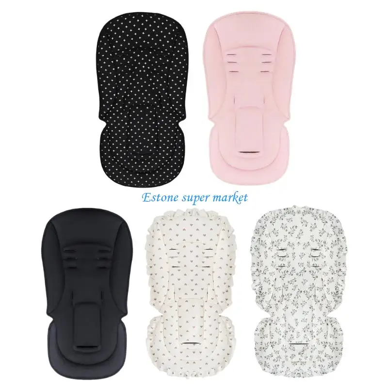 090B بساط مقعد لعربات الأطفال قابل للغسل في الغسالة، مصنوع من القطن والبوليستر المسامي