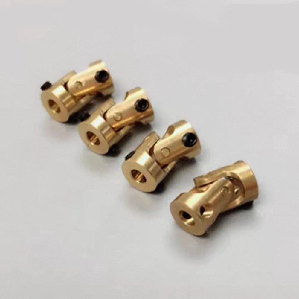 3mm-3mm Micro Brass Universal Joint Motor Shaft Coupler Connector Compatible with 1/24 1/18 RC Car Boat DIY Airplane Gimbal