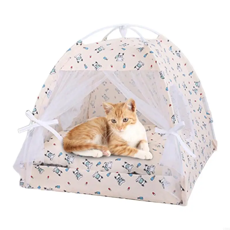 G99a thú cưng teepee chó mèo giường cho mèo nhỏ chó ngoài trời cắm trại nghỉ ngơi động chó thoáng khí