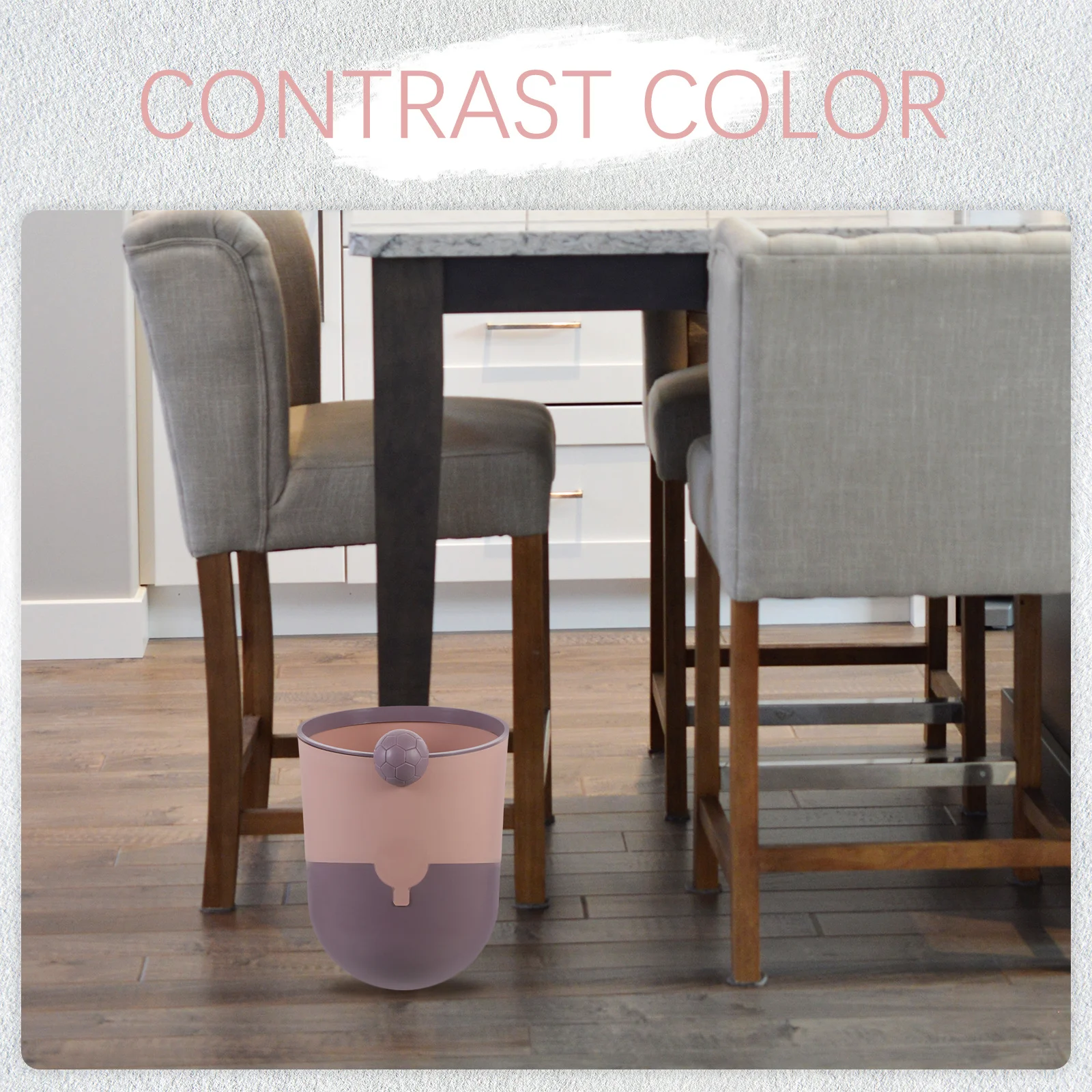 

Large Capacity North European Style Trash Can Smooth Finish No Burr Cartoon Design for Kitchen Bedroom Bathroom Office